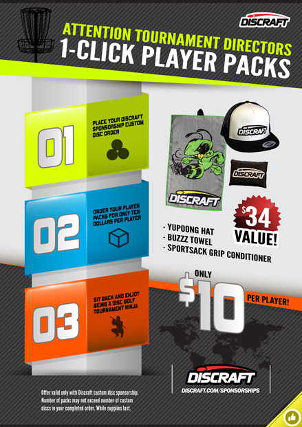 Discraft sponsorship 1-click player packs