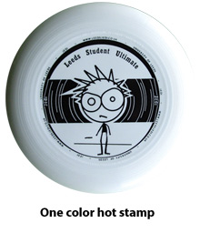 Two color hot stamped disc